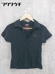 * napapijrinapapili polo-shirt with short sleeves size M black lady's 