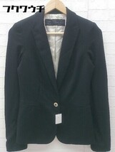 ◇ zara basic ザラ ベーシック 1B 長袖 テーラード ジャケット サイズXS ブラック系 レディース_画像1