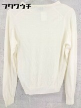 ◇ JOHN SMEDLEY ジョンスメドレー ウール100％ 長袖 ニット サイズL アイボリー レディース_画像3