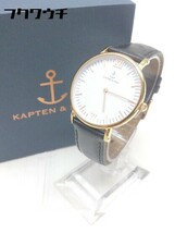 ◇ ◎ KAPTEN&SON キャプテンアンドサン クォーツ式 2針 アナログ ブラック レディース_画像1