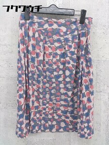 * PAOLA FRANI Paola Frani Italy made total pattern knees height skirt size I38 USA2 multi lady's 