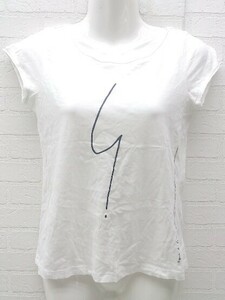 ◇ agnes b. アニエスベー半袖 プリント Tシャツ カットソー サイズT2 ホワイト レディース