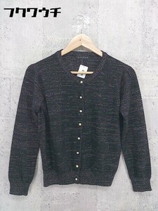 ◇ BEAMS HEART ビームス ハート 長袖 ニット カーディガン サイズF ブラック レディース