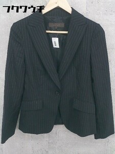 * Reflect Reflect stripe single 1B long sleeve tailored jacket size 11 black gray lady's 