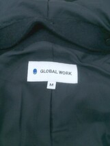 ■ GLOBAL WORK グローバルワーク フード付き 厚手 長袖 ロング コート M ネイビー レディース_画像4