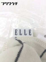 ◇ ELLE エル 格子柄 タック パンツ サイズ36 アイボリー ブラック レディース_画像6