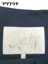 ◇ Chesty チェスティ 装飾 カシュクール ノースリーブ 膝丈 ワンピース サイズ1 ネイビー レディース_画像5