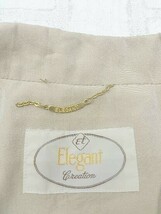 ◇ elegant 肩パッド入り 長袖 ロング コート 9A3 ベージュ * 1002800160594_画像7