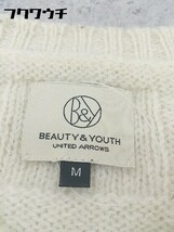 ◇ BEAUTY & YOUTH UNITED ARROWS ウール ボーダー 長袖 ニット セーター サイズM アイボリー系 レディース_画像4