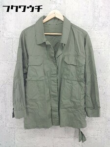 ◇ ◎ GLOBAL WORK グローバルワーク 長袖 シャツ サイズF カーキ レディース