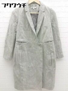 ■ CARVEN カルヴェン ダブル 長袖 チェスター コート サイズ34 グレー レディース