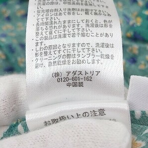 ◇ GLOBAL WORK グローバルワーク 花柄 長袖 ロング シャツ ワンピース サイズL グリーン レディースの画像6