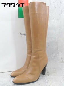 ■ ◎ ginza kanematsu ginza kanezatsu назад Zip Leal Long Boots Размер 22 коричневые дамы