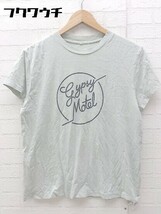 ◇ TODAYFUL トゥデイフル プリント 半袖 Tシャツ カットソー サイズF グレー レディース_画像1