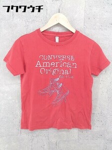 ◇ CONVERSE コンバース 半袖 Tシャツ カットソー サイズM レッド レディース