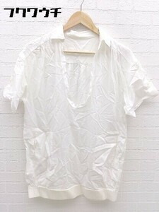 ◇ BALLSEY ボールジィ TOMORROWLAND Uネック 半袖 シャツ サイズ38 ホワイト レディース