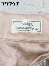 ◇ GRACE CONTINENTAL シルク100% 装飾 ストーン ノースリーブ ミニ ワンピース サイズ36 ブラウン レディース_画像4