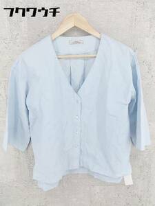 * relume journal standard sleeve flair long sleeve blouse cut and sewn size F blue lady's 