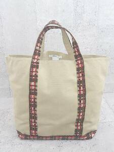 * vanessabruno Vanessa Bruno France made spangled hand tote bag beige Brown red lady's 