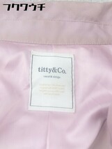 ◇ ◎ titty&Co. ティティー＆コー リボン 袖ベルト付 長袖 コート サイズM パープル レディース_画像4