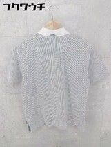 ◇ BLACK & white 半袖 ハーフジップ Tシャツ カットソー グレー系 レディース_画像3