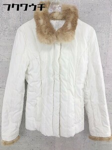 # ROPE Rope fur long sleeve down jacket size 9 eggshell white lady's 