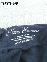 ◇ nano universe ナノユニバース 半袖 膝丈 ワンピース サイズ38 ネイビー レディース_画像4