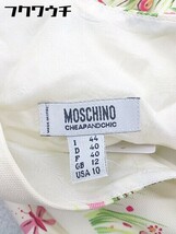 ◇ MOSCHINO CHEAP AND CHIC 総柄 イタリア製 ノースリーブ 膝丈 ワンピース サイズI 44 US 10 F 40 イエロー系 レディース_画像4