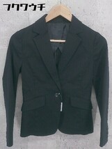 ◇ green label relaxing UNITED ARROWS シングル1B 長袖 テーラードジャケット サイズ36 ブラック レディース_画像2