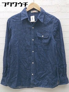 * BEAMS HEART Beams Heart long sleeve Denim shirt indigo lady's 