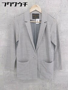 ◇ Broderie & Co ブロードゥリー&コー nano universe シングル 1B 長袖 テーラード ジャケット サイズF グレー レディース