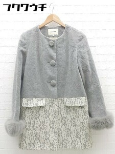 # * LAISSE PASSE Laisse Passe fox fur attaching race no color coat size 36 gray lady's 