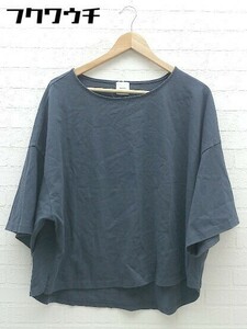 ◇ Spick & Span スピック＆スパン 七分袖 Tシャツ カットソー ブラック系 レディース