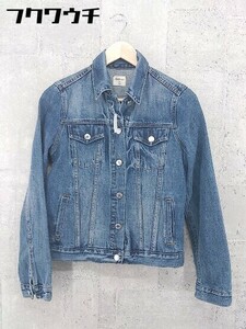 * GAP Gap длинный рукав Denim жакет размер XXS индиго женский 