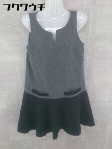 * aquagirl ON THE STREET no sleeve knees under height One-piece size 36 gray black lady's 