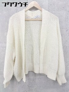 ◇ JEANASIS ジーナシス 長袖 ニット カーディガン サイズF アイボリー レディース