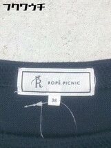 ◇ ROPE PICNIC ロペピクニック ノースリーブ 膝丈 ワンピース サイズ38 ネイビー系 レディース_画像4