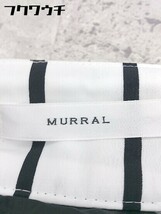 ◇ MURRAL ミューラル バックジップ チェック ミニ フレア スカート ホワイト ブラック レディース_画像6