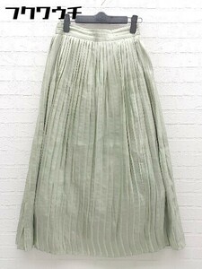 ◇ natural couture ナチュラルクチュール ロング フレア スカート サイズF グリーン系 レディース