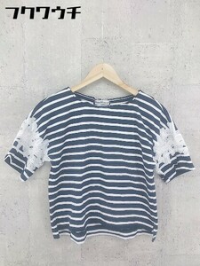 ◇ URBAN RESEARCH アーバンリサーチ 半袖 Tシャツ カットソー サイズF ホワイト ネイビー レディース