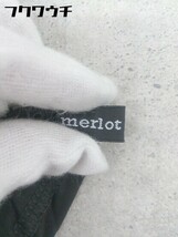 ◇ ◎ merlot メルロー リボン付き 半袖 ロング シャツ ワンピース ブラック レディース_画像4