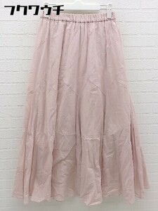 ◇ BAYFLOW ベイフロー ウエストゴム ロング フレア スカート サイズ3 ピンク レディース