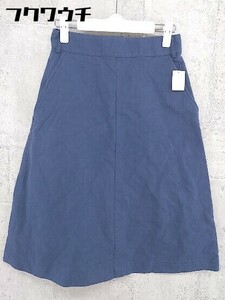 * Charpentier de Vaisseaulinen. back Zip knees height flair skirt size 0 navy lady's 