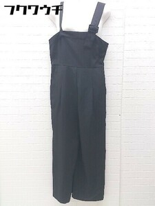 ◇ w closet ダブルクローゼット サイドジップ ノースリーブ オールインワン サイズF ブラック レディース