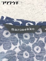 ◇ Marimekko VARPU PIKKUINEN UNIKKO ウニッコ 総柄 長袖 膝丈 ワンピース サイズS ネイビー ホワイト レディース_画像4