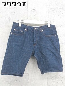 ◇ A.P.C. アー ペー セー ボタンフライ デニム ハーフ ショート パンツ サイズ31 インディゴ レディース