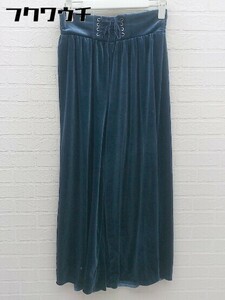 * OLIVE des OLIVE Olive des Olive velour wide pants size F blue lady's 