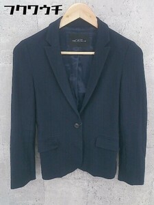 ◇ green label relaxing UNITED ARROWS シングル 1B 長袖 テーラードジャケット サイズ34 ネイビー レディース