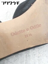 ◇ ◎ Odette e Odile UNITED ARROWS タグ付 ローヒール パンプス サイズ22 1/2 ブラック レディース_画像5