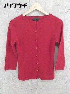 * UNTITLED Untitled wool long sleeve knitted cardigan size 6 red lady's 